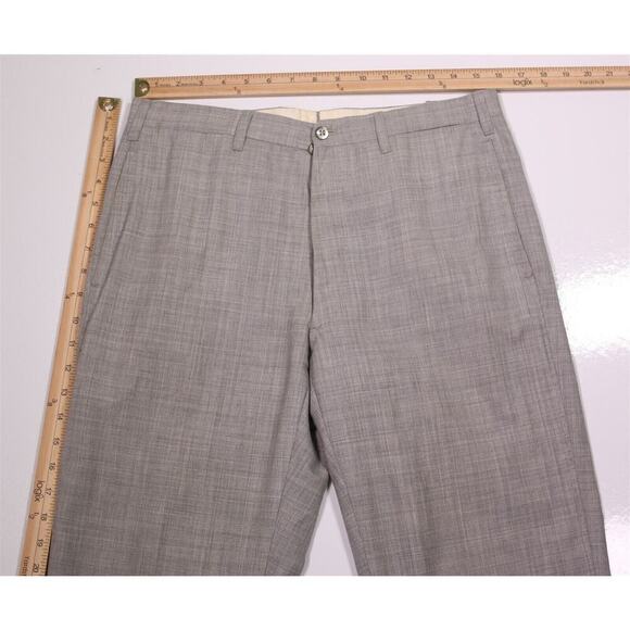 Antico Pantalone Napoli Light Gray Button-Fly Wool Dress Pants Trousers 33x28 - Picture 4 of 6